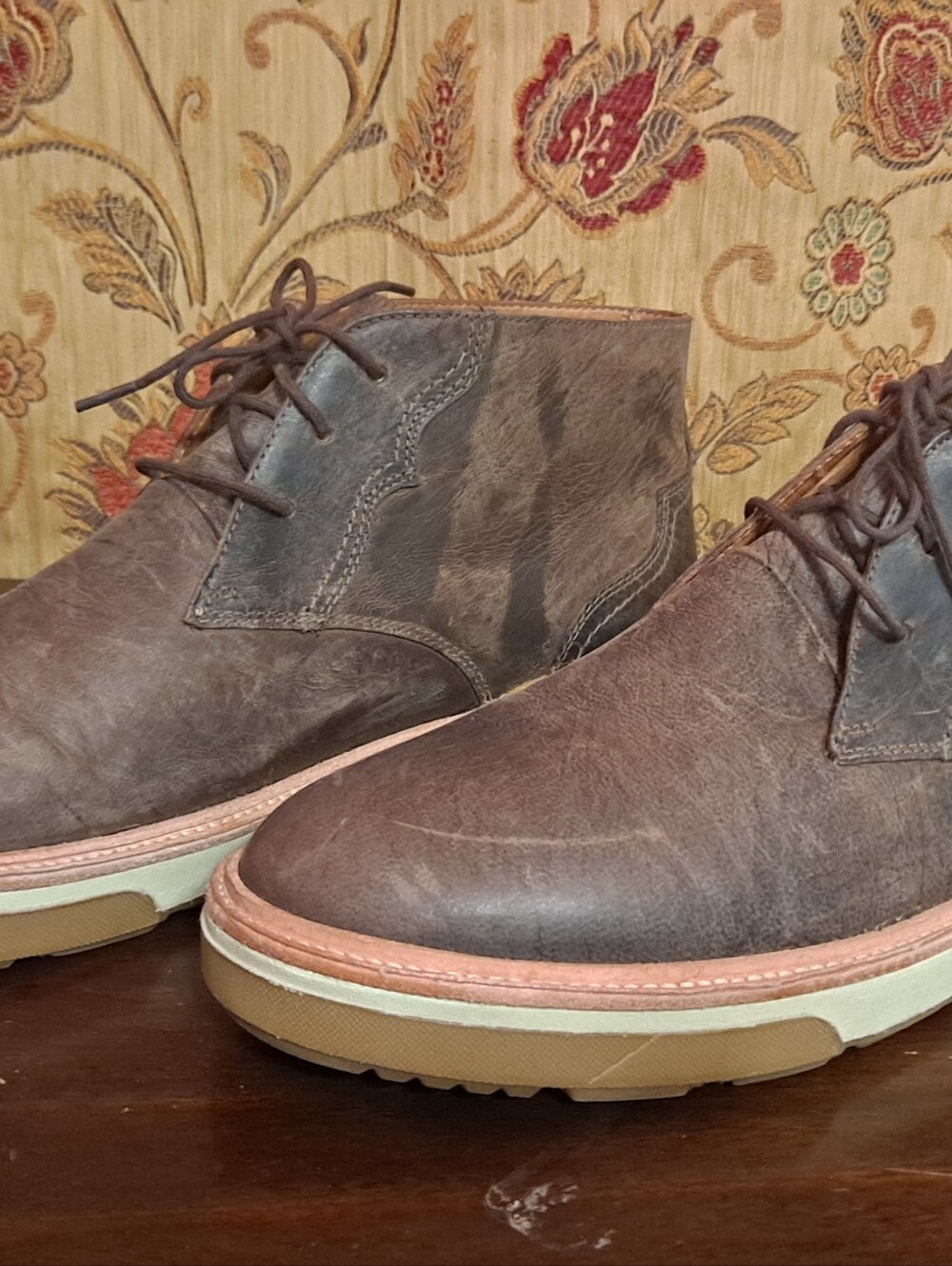 Lucchese After Ride Men's Brown Suede Chukka Boots - Casual Lace-Up Sz 12 W - Picture 2 of 8